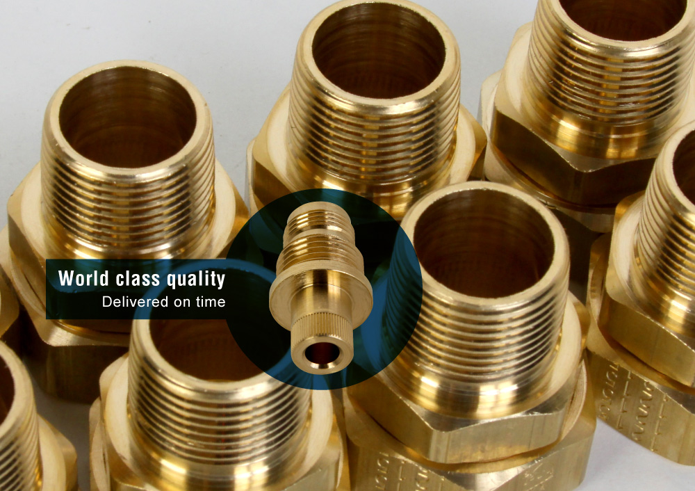 Brass valve components produced using CNC turning